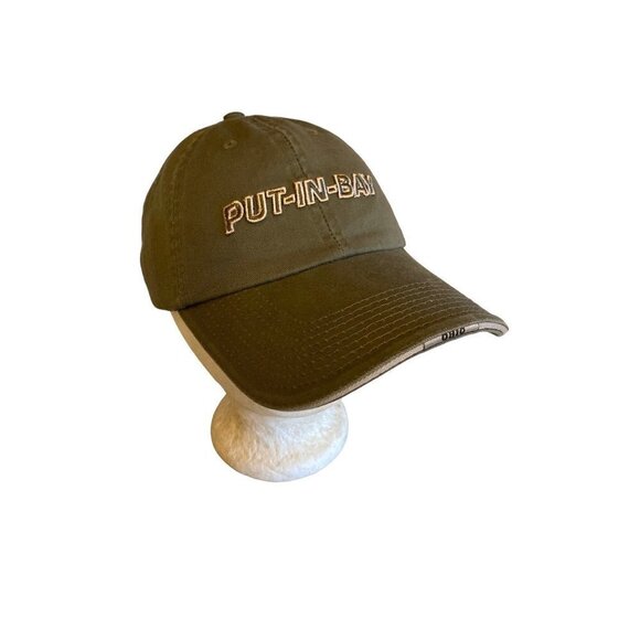 Put-In-Bay Green Embroidered Adjustable Hat Cap Ohio Beach Summer - Picture 3 of 7